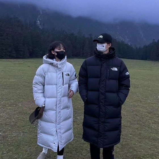 노스페이스 남여공용 롱 패딩